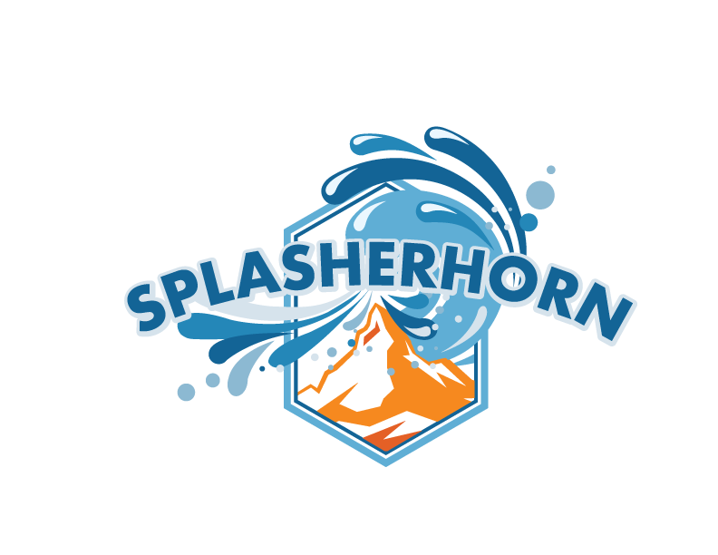 Splasherhorn Logo at Avalanche Bay Indoor Waterpark