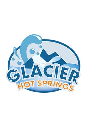 Glacier Hot Springs Logo at Avalanche Bay Indoor Waterpark